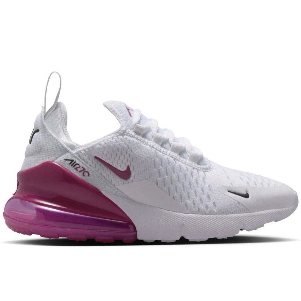 Big Kids Sz 5Y Nike Air Max 270 Casual Shoes White/Black/Sweet Beet 943345 124